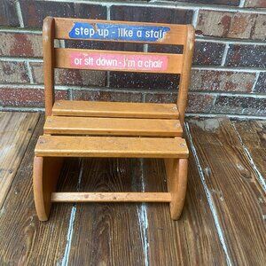 Well Built Wood Toddler Chair or Step Stool